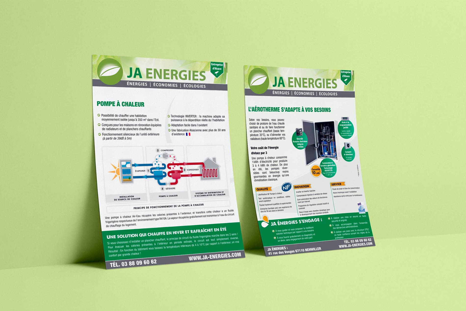 Création de flyer, proposition graphique, solution d'économie d'énergie