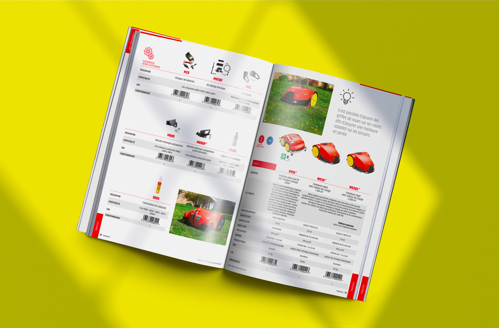 Création catalogue produits graphique spécialisée dans la production de matériel du secteur jardin Ananas Studio